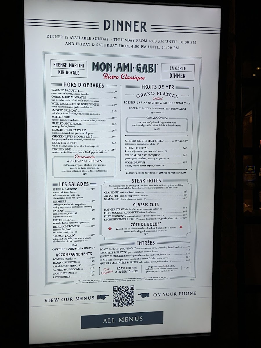 Mon Ami Gabi Menu - Image 3