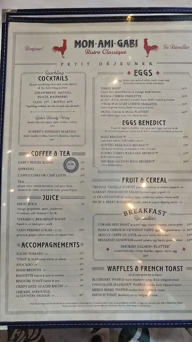 Mon Ami Gabi Menu - Image 5
